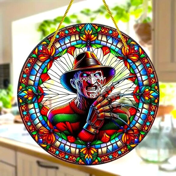 Suncatcher Freddy Krueger Nightmare on Elm Street Bloody Scary Horror Movie Evil - Picture 2 of 4